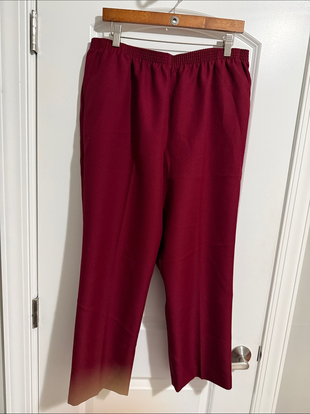 Alfred Dunner Wine Red Straight-Leg Pants